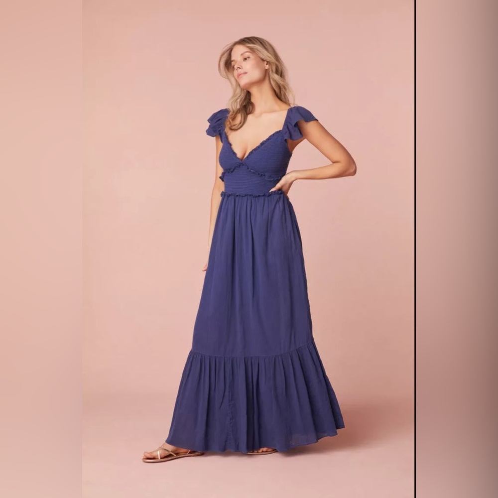 NWT LoveShackFancy Katina Cotton Maxi Dress